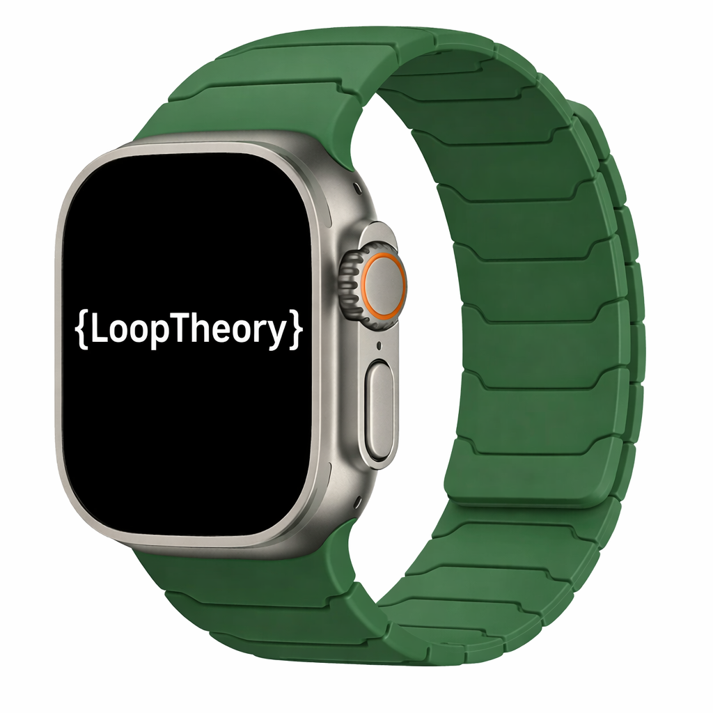 Magnetic Silicone Watch Strap Compatible with Apple Watch Ultra & Series