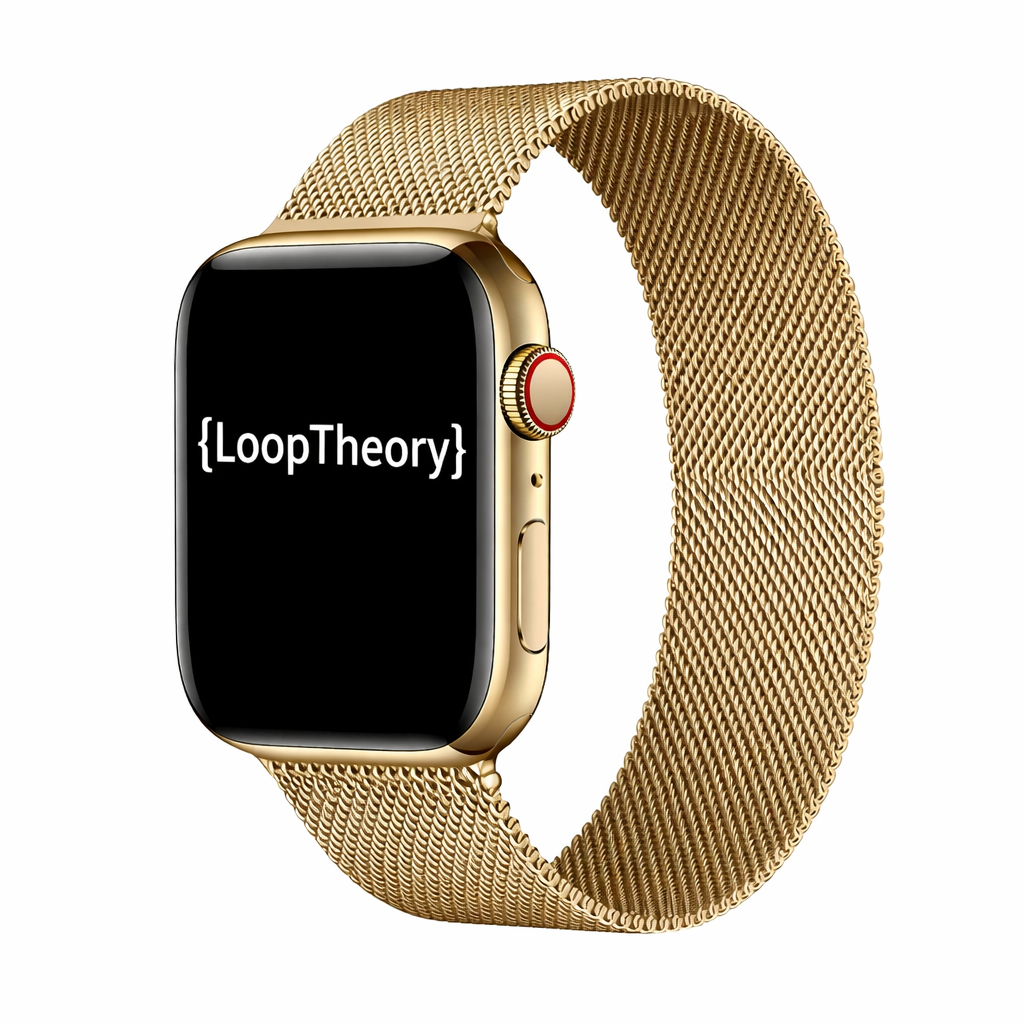 Milanese Stainless Steel Magnetic Loop Watch Strap Compatible with Apple Watch