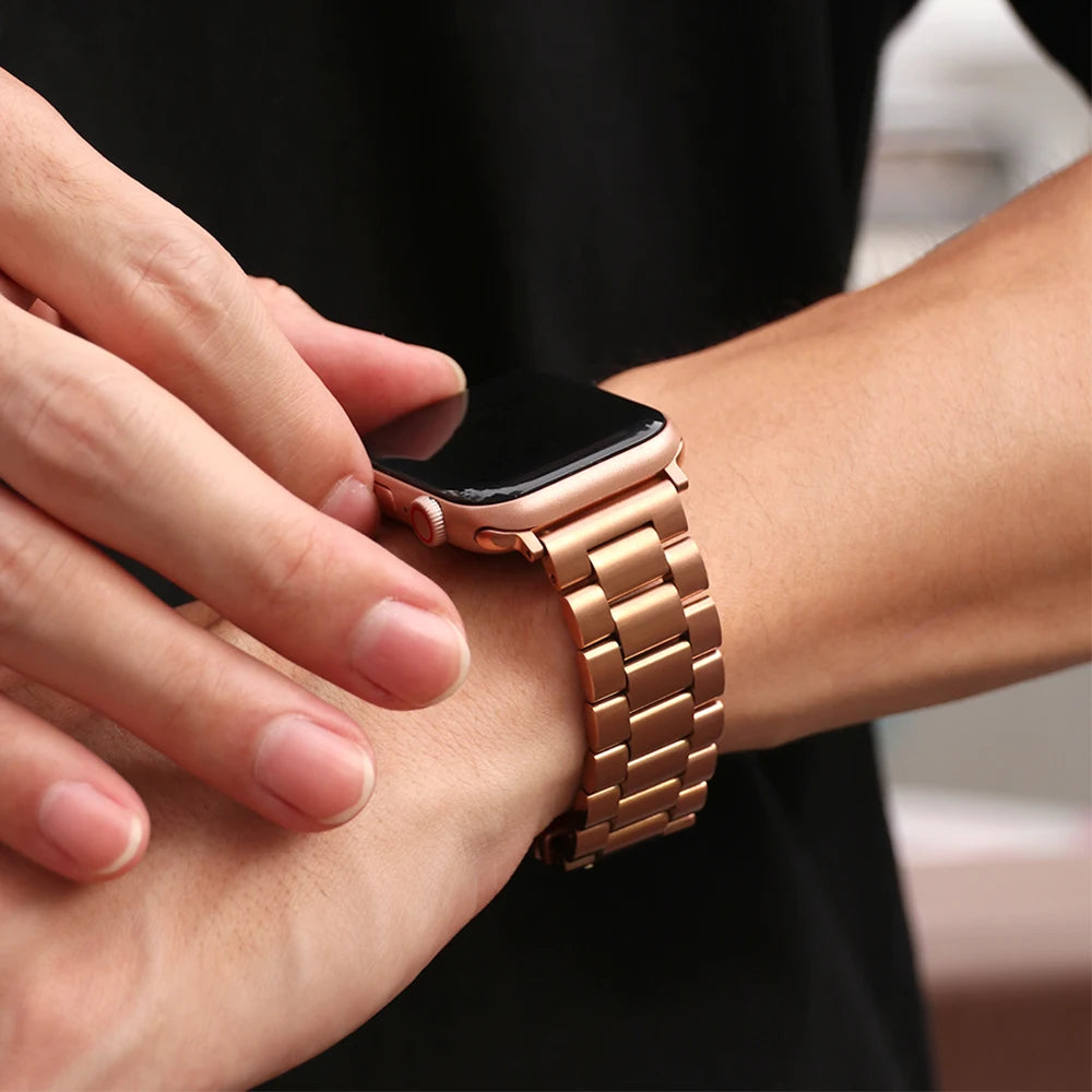 Stainless Steel Link Watch Strap Compatible with Apple Watch Ultra & Series