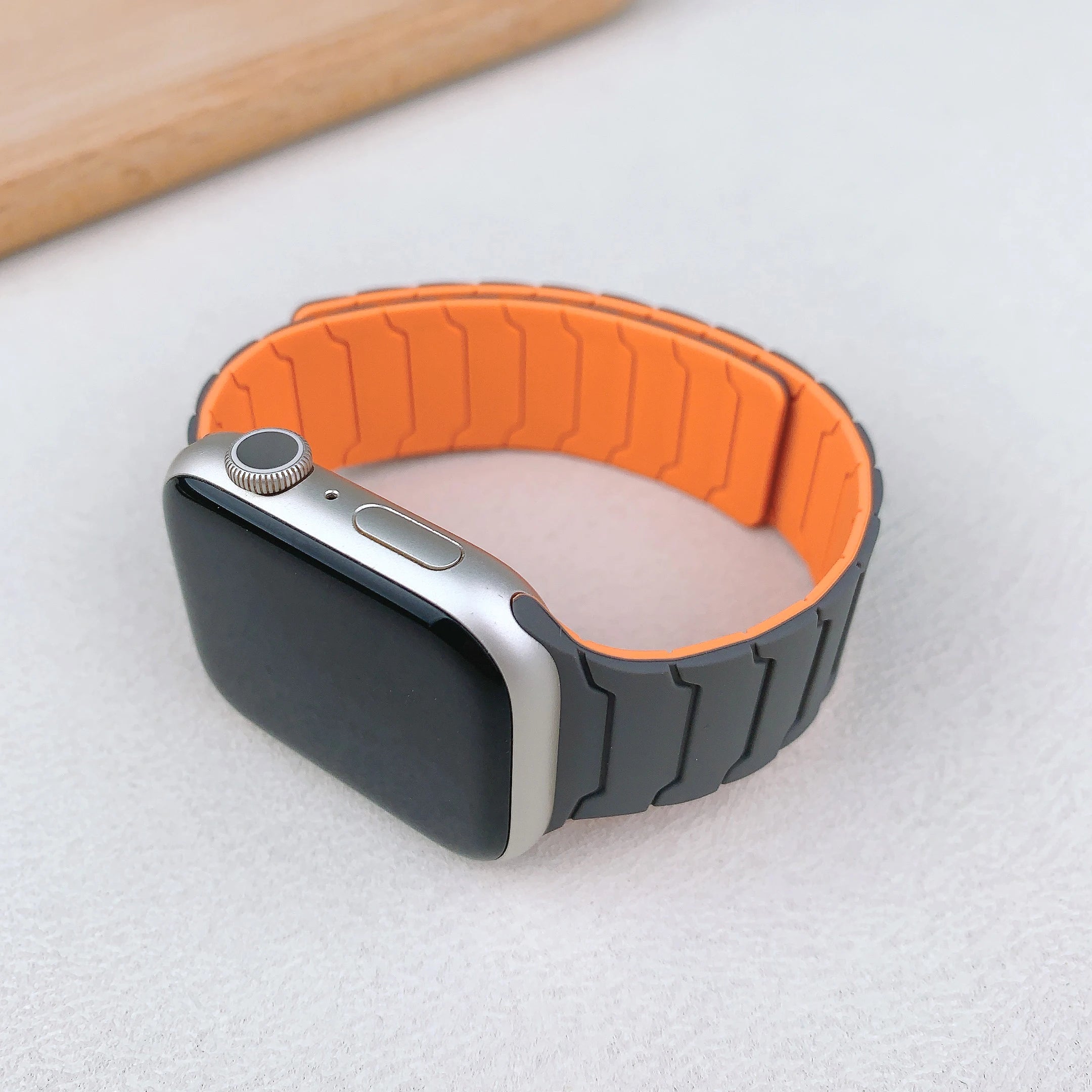 Magnetic Silicone Watch Strap Compatible with Apple Watch Ultra & Series