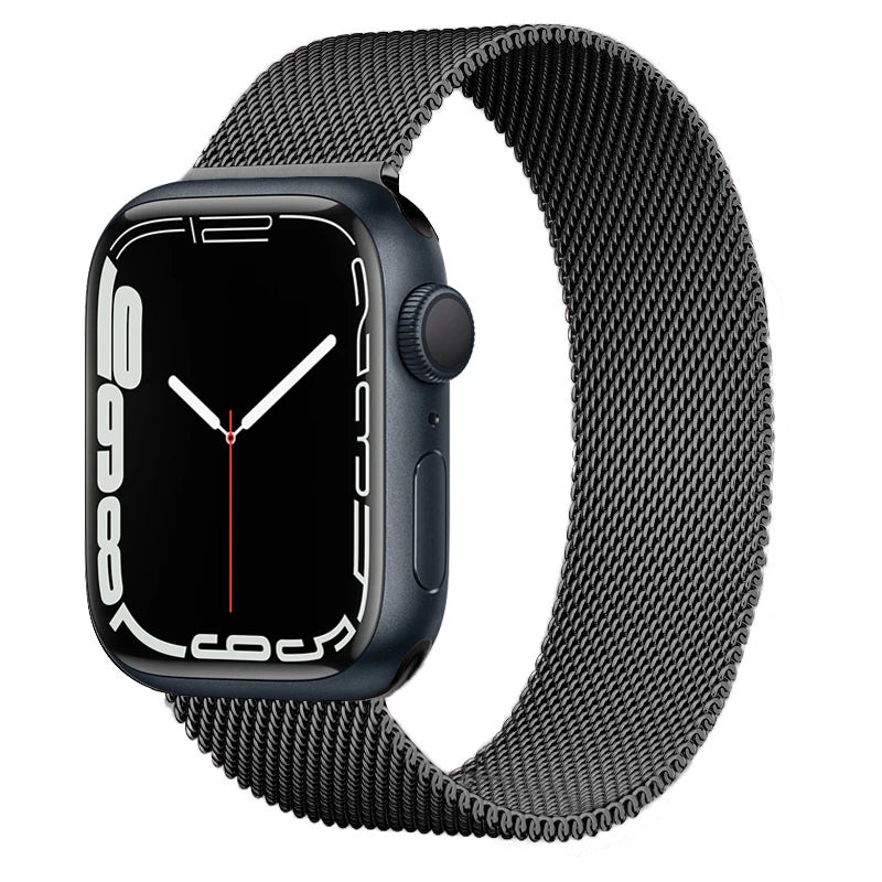 Milanese Stainless Steel Magnetic Loop Watch Strap Compatible with Apple Watch