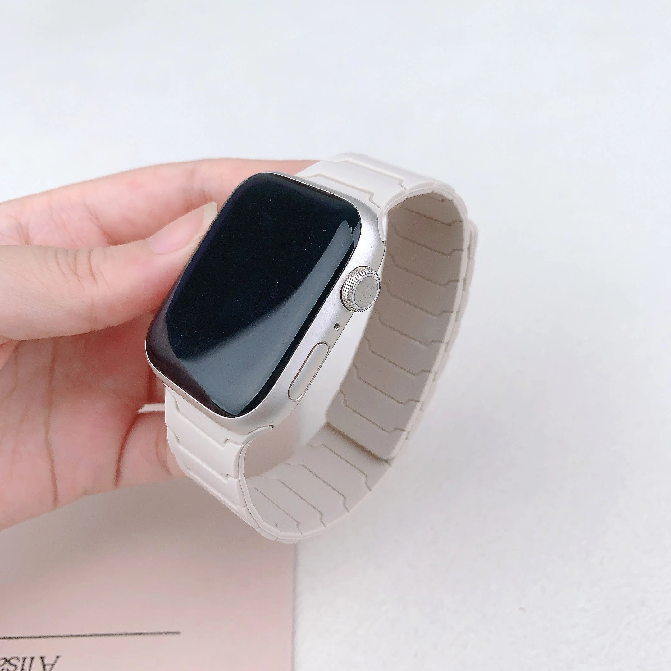 Magnetic Silicone Watch Strap Compatible with Apple Watch Ultra & Series