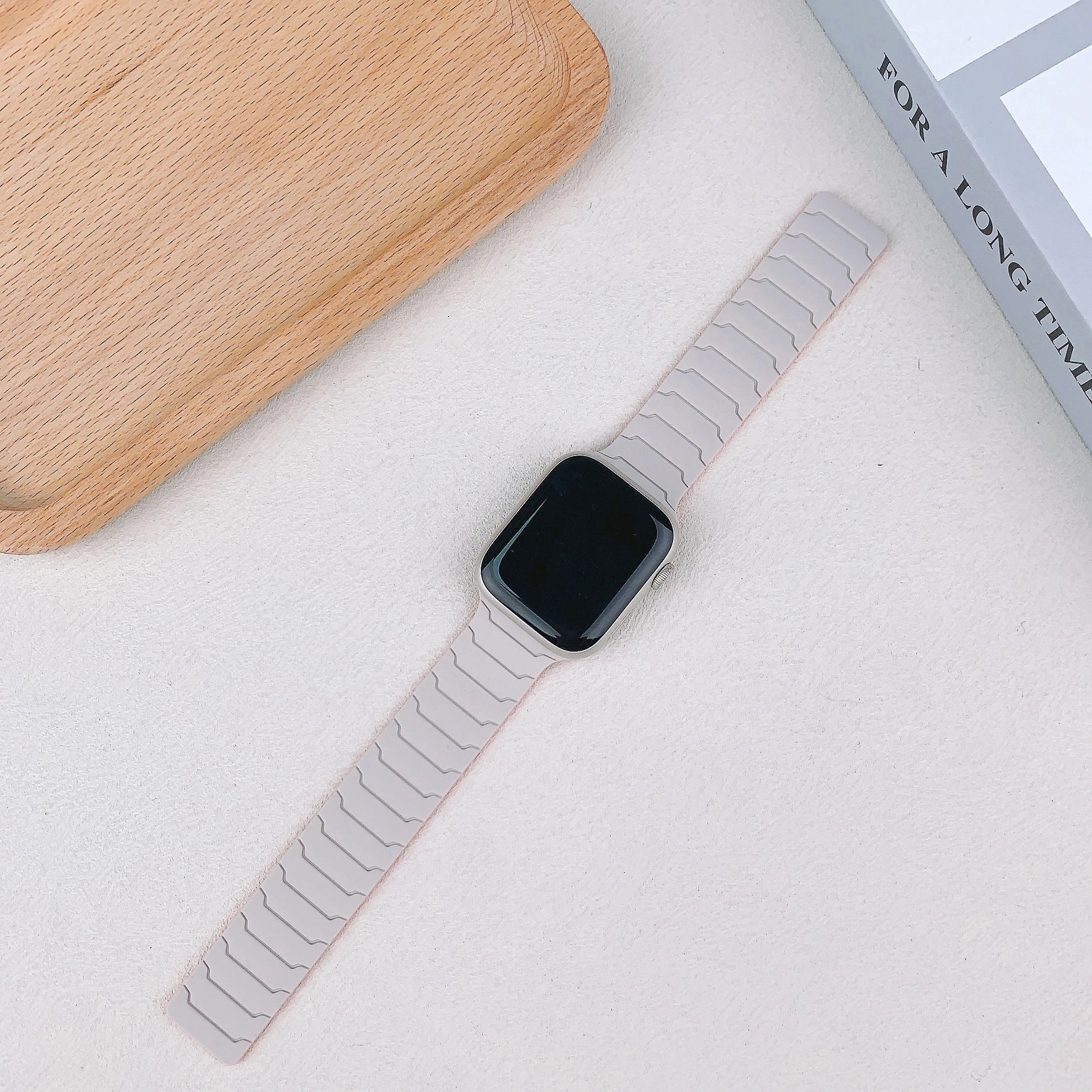 Magnetic Silicone Watch Strap Compatible with Apple Watch Ultra & Series