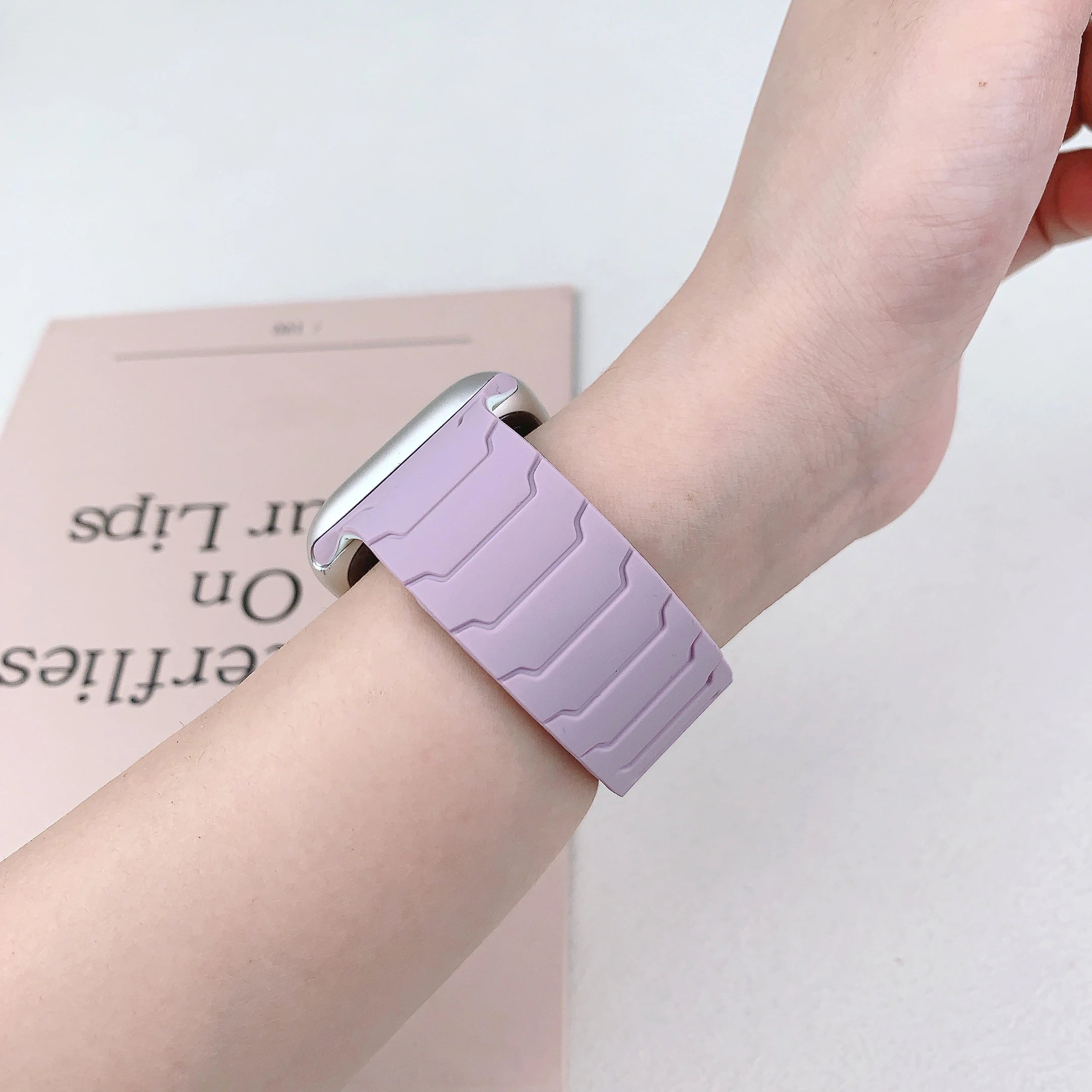 Magnetic Silicone Watch Strap Compatible with Apple Watch Ultra & Series