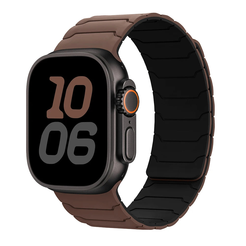 Magnetic Silicone Watch Strap Compatible with Apple Watch Ultra & Series
