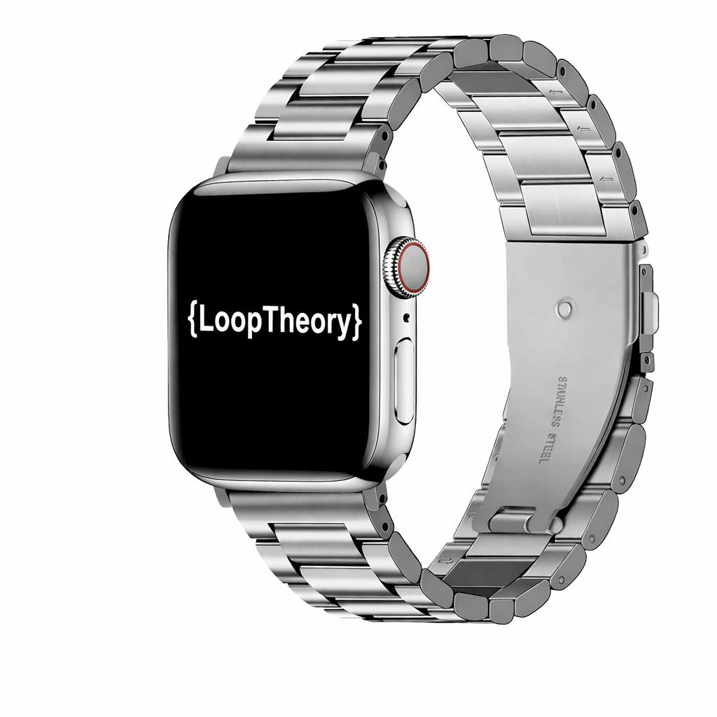Stainless Steel Link Watch Strap Compatible with Apple Watch Ultra & Series